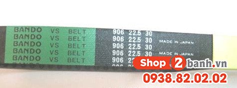 Bảng thông số chi tiết của dây curoa xe máy với các kích thước cụ thể