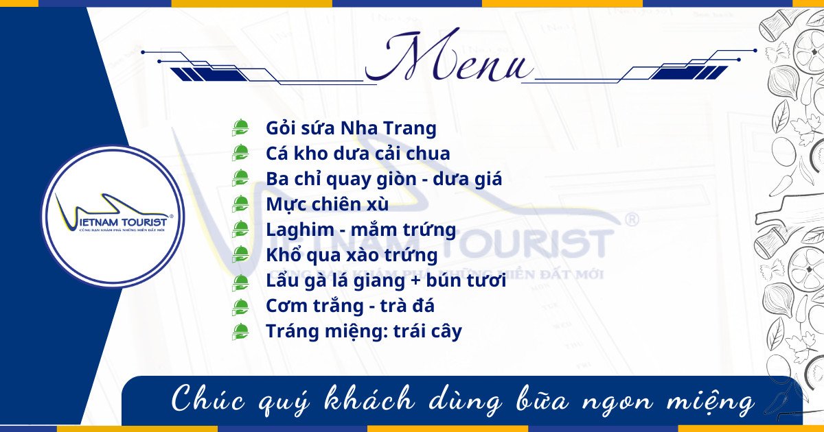 Bữa trưa ngon miệng trong tour du lịch Nha Trang