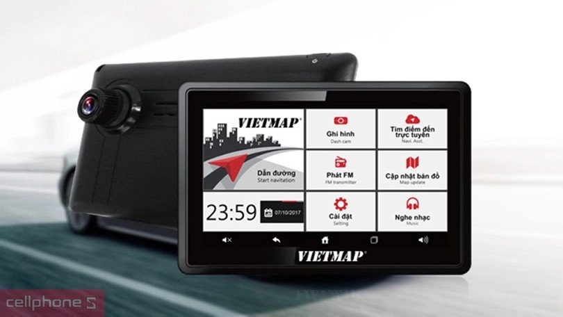 Giao diện một mẫu camera hành trình chuyên dụng có tính năng thông minh