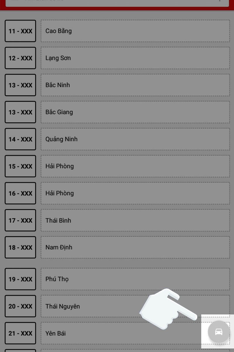 Hình ảnh giao diện tra cứu thông tin phương tiện trực tuyến bằng biển số xe