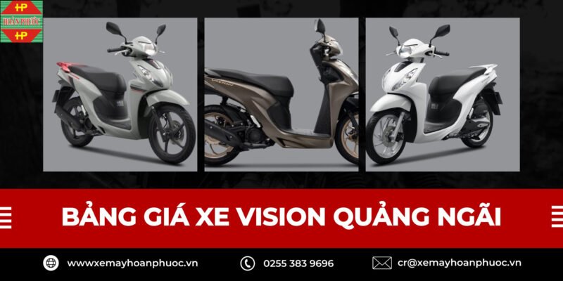 Hình ảnh minh họa bảng giá xe máy được cập nhật mới nhất tại khu vực miền Trung