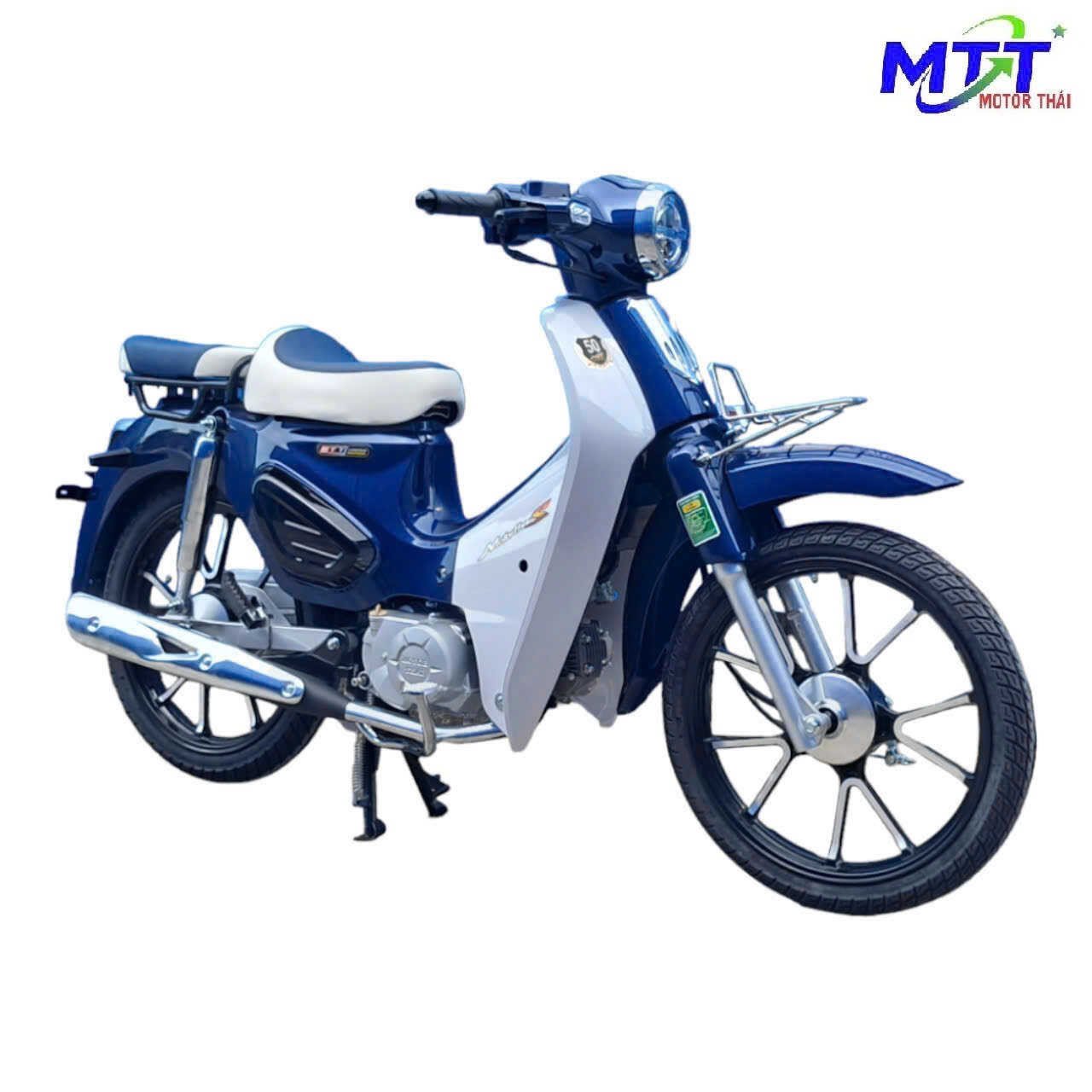 Hình ảnh một chiếc xe 50cc Cub mới với bộ truyền động chưa bị hao mòn