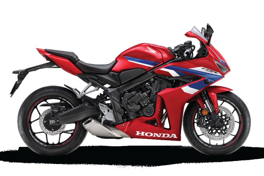 Hình ảnh một chiếc xe phân khối lớn Honda thể thao với thiết kế góc cạnh và mạnh mẽ