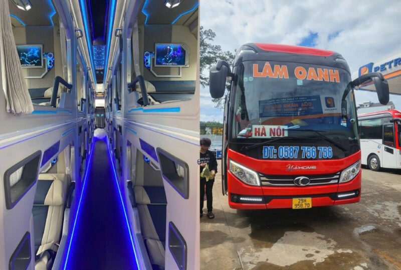 Hình ảnh nội thất xe giường nằm cao cấp của nhà xe Lâm Oanh