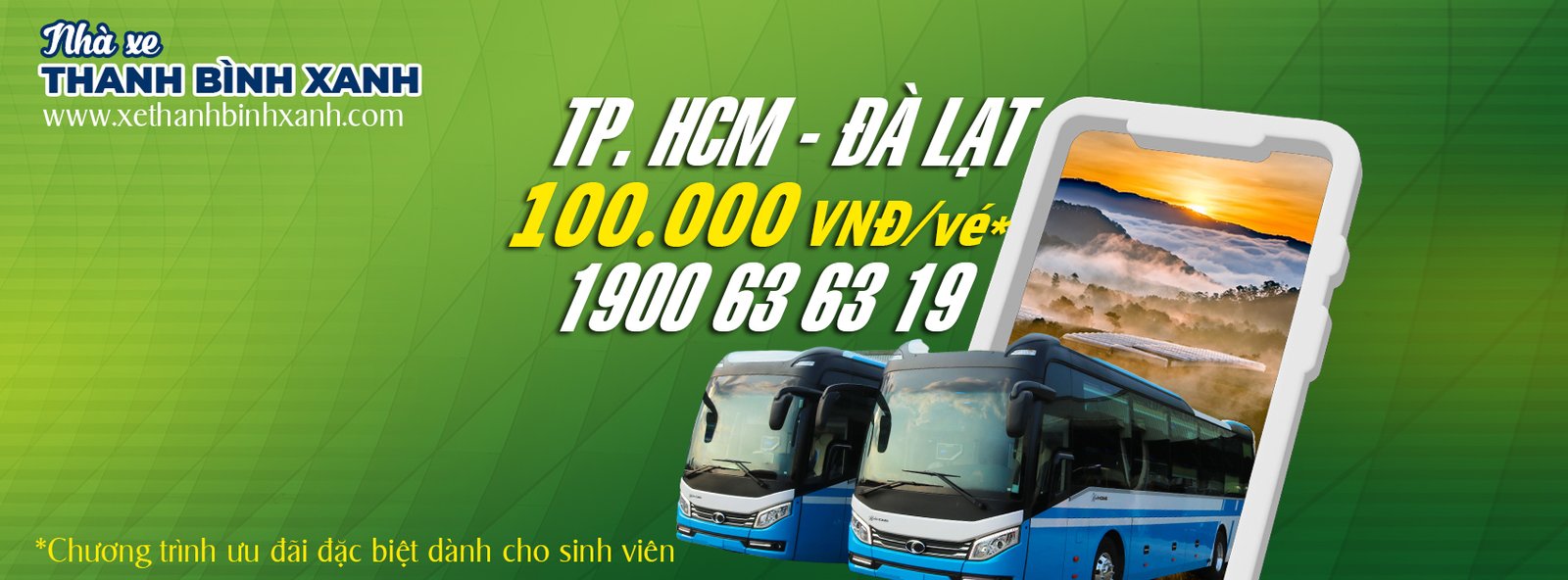 Nhà Xe Thanh Bình Xanh - Limousine VIP Sài Gòn, Bình Dương ↔ Đà Lạt