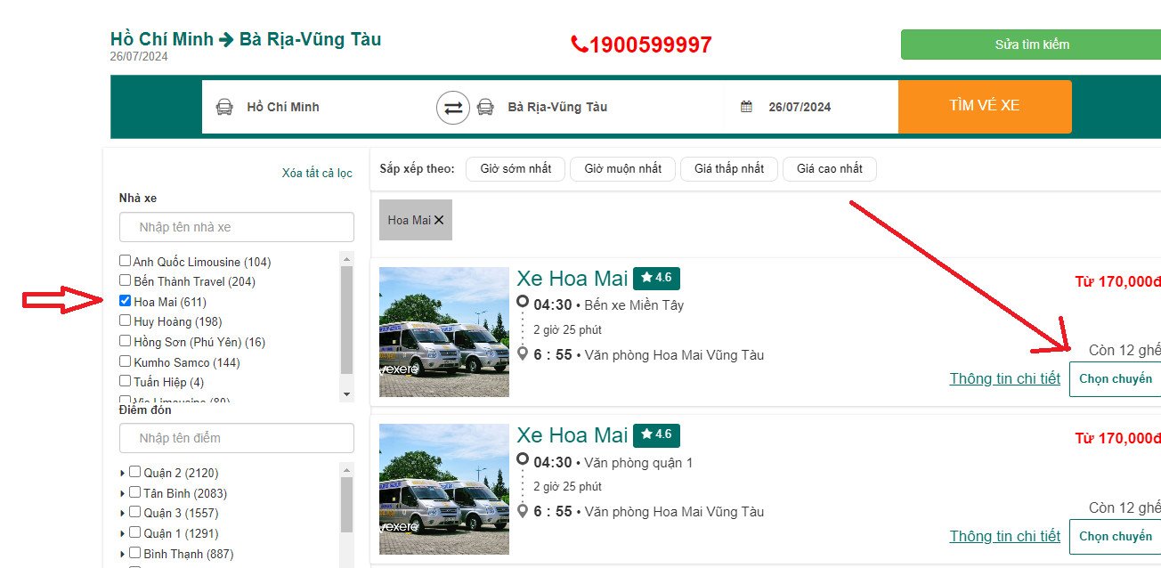 Sơ đồ hướng dẫn các bước đặt vé xe trực tuyến tiện lợi