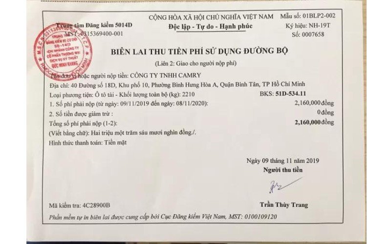Thực hiện thanh toán phí bảo trì đường bộ qua ứng dụng di động