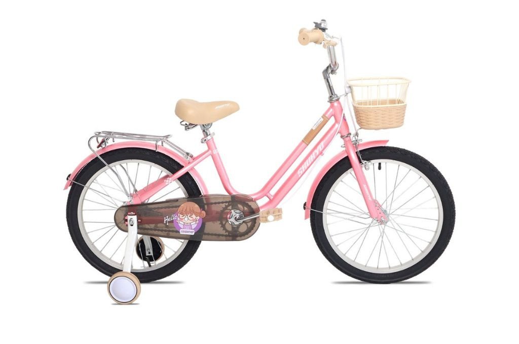 Xe đạp trẻ em gái Shukyo S1 16 inch với thiết kế màu sắc tươi tắn, thu hút