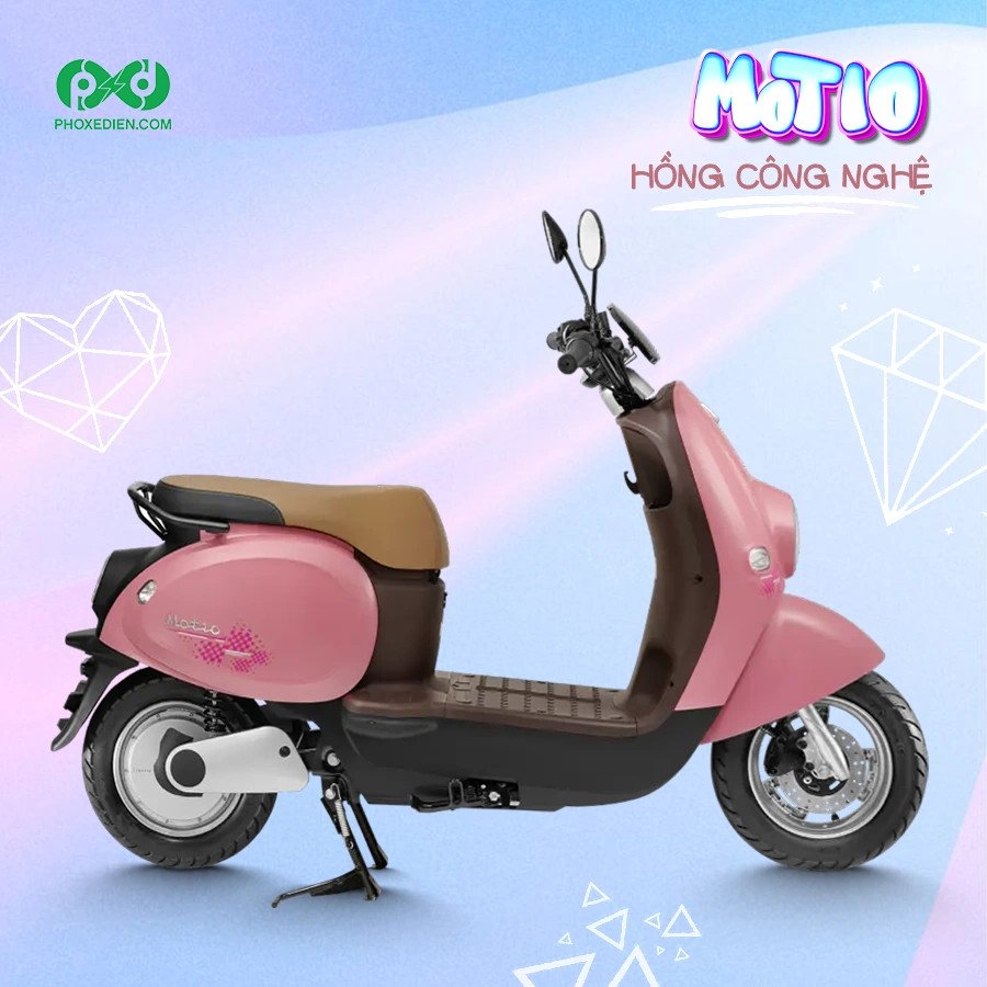 Xe máy điện VinFast Motio màu hồng trẻ trung