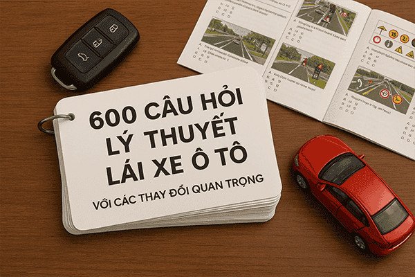 600 câu hỏi lý thuyết lái xe ô tô mới cập nhật theo luật giao thông 2025