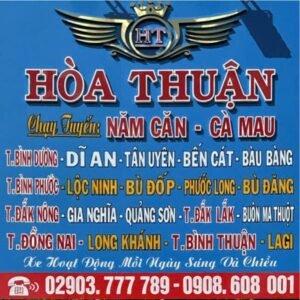 Số Điện Thoại Xe Hòa Thuận Bình Dương Vé Cà Mau 1