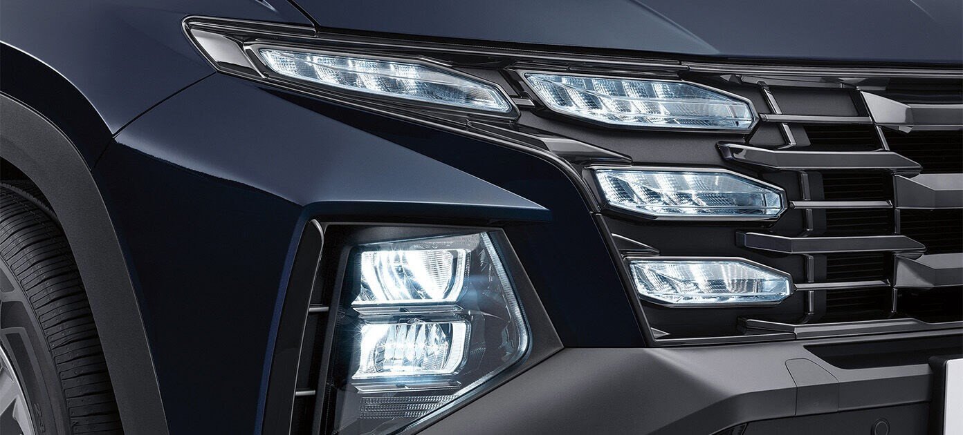 Ảnh đèn định vị Parametric Jewel đặc trưng của Tucson