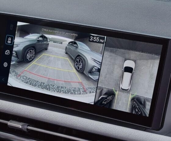 Ảnh hệ thống camera 360 độ hỗ trợ đỗ xe Tucson