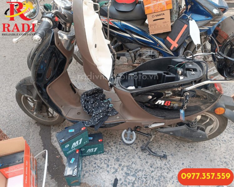 Ảnh minh họa các loại ắc quy xe đạp điện khác nhau