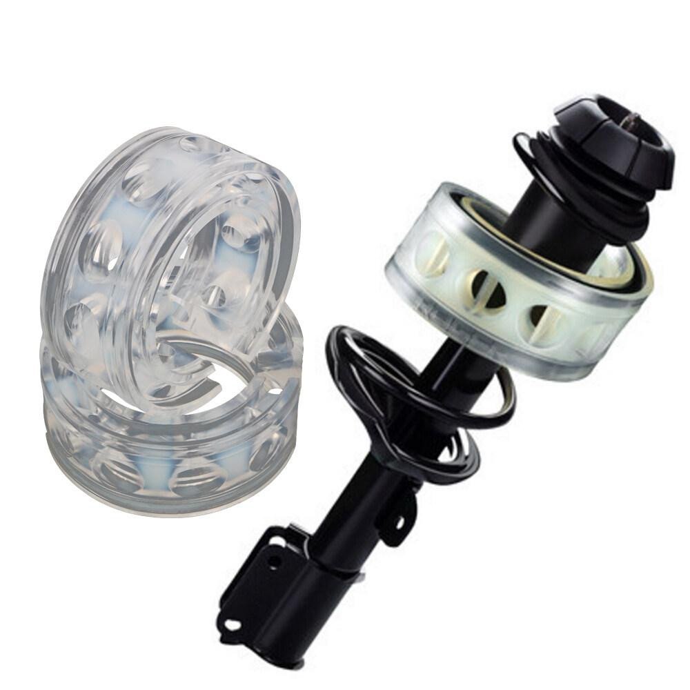 Ảnh mô tả cách miếng đệm giảm chấn hấp thụ lực sốc khi xe đi qua chỗ xóc