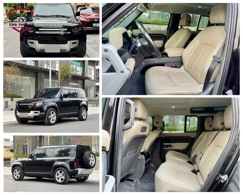 Ảnh mô tả sự mạnh mẽ của Land Rover Defender khi di chuyển trên đường đất