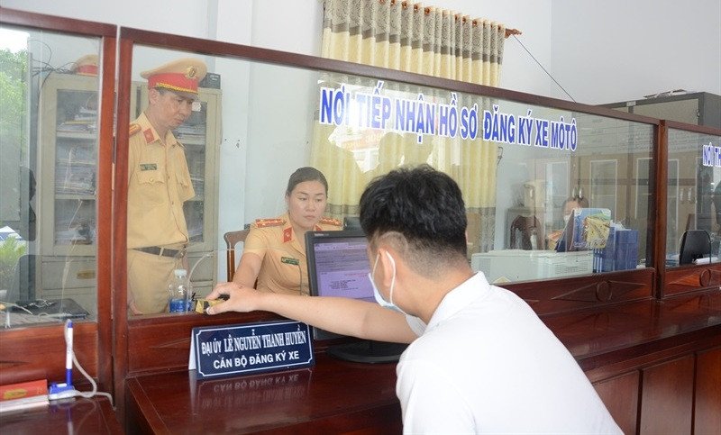 Bản đồ minh họa các địa điểm đăng ký biển số xe mới tại Đà Nẵng