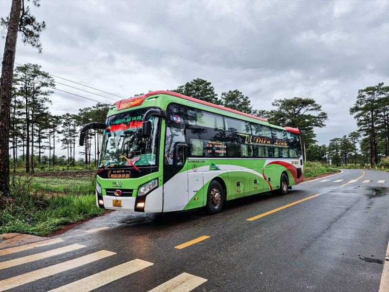 Bản đồ minh họa các tuyến đường chính mà hãng xe khai thác từ Lâm Đồng đi các tỉnh khác.