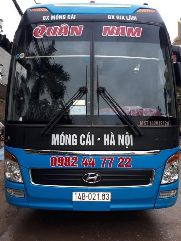 Bản đồ tuyến đường cơ bản thể hiện khoảng cách di chuyển giữa Hà Nội và Móng Cái