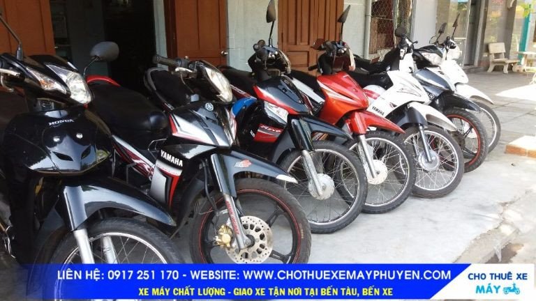 Bảng giá tham khảo các dòng xe máy cho thuê tại Phú Yên