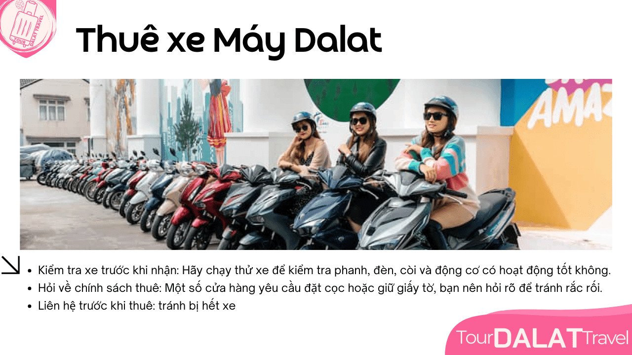 Bảng giá tham khảo các loại xe máy phổ biến tại Đà Lạt