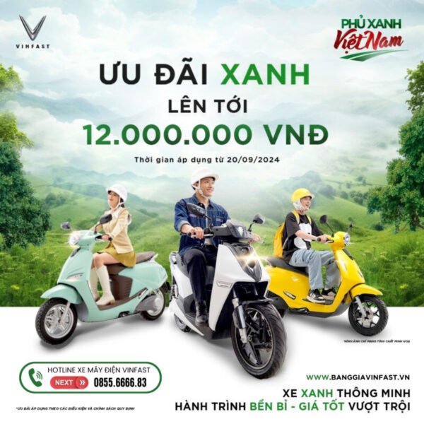 Bảng giá xe máy điện VinFast với các ưu đãi mới nhất