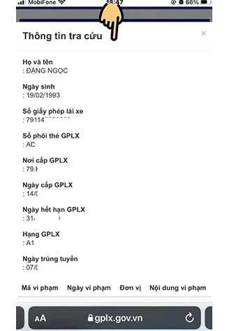 Bằng lái xe được kiểm tra tính xác thực