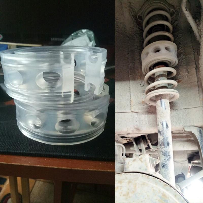 Bảng mô tả các kích thước đệm giảm chấn khác nhau phù hợp với các dòng xe