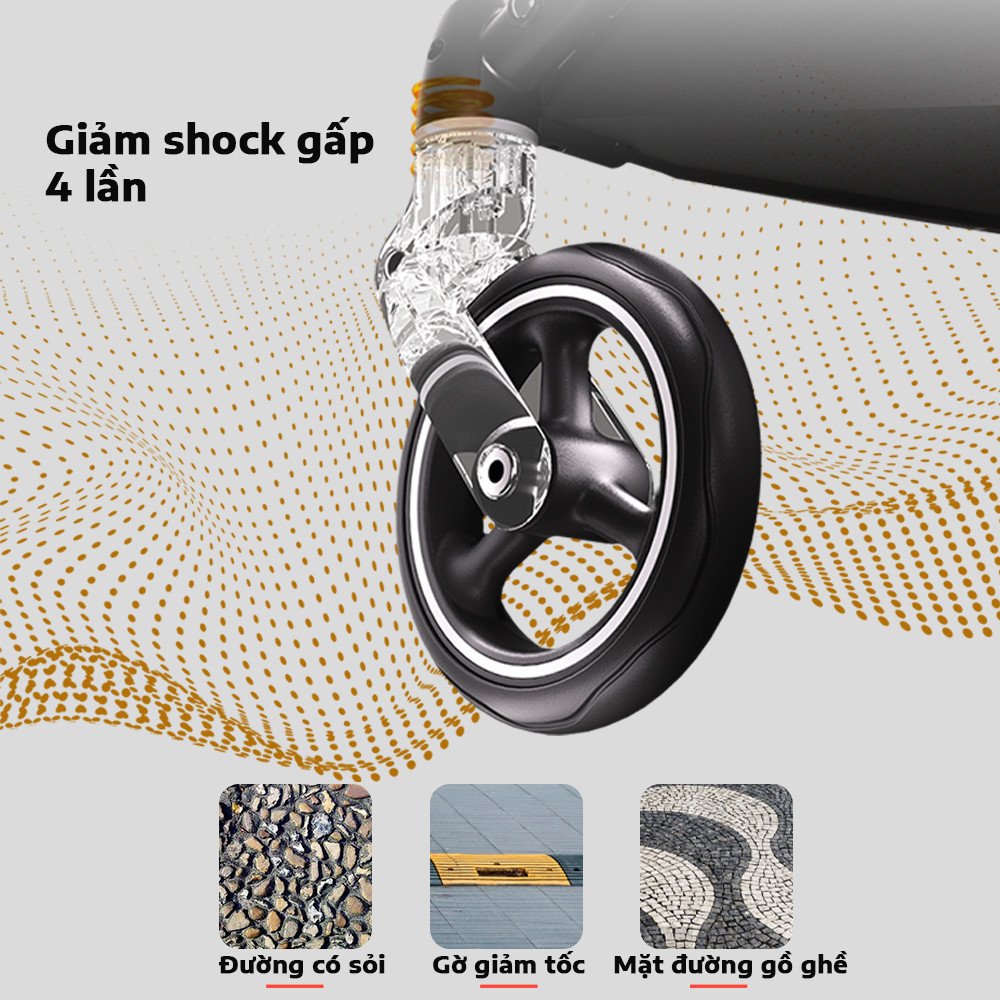 Bánh xe đẩy linh hoạt trên nhiều địa hình