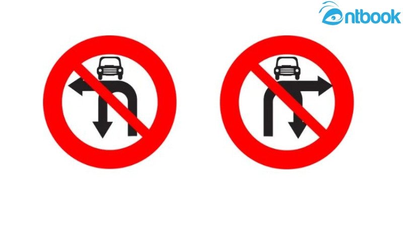 Biển báo cấm ô tô rẽ trái và quay đầu