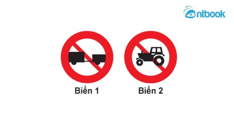 Biển báo giao thông cấm các phương tiện có rơ moóc