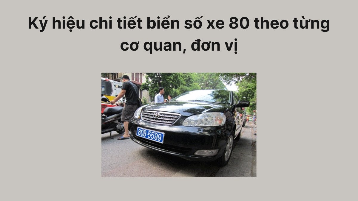 Biển số xe công vụ nền xanh chữ trắng được gắn trên xe ô tô