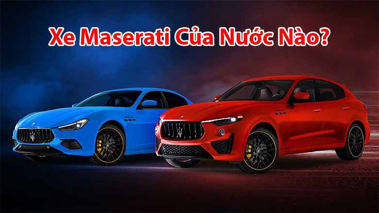 Biểu tượng cây đinh ba trên lưới tản nhiệt của một chiếc xe Maserati Ý