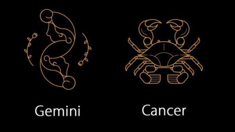 Biểu tượng hai cung hoàng đạo Song Tử và Cự Giải trong tháng 6