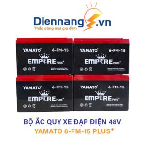Bộ 4 bình ắc quy xe đạp điện 48V Yamato YMT-12-15/6-FM-15 Plus