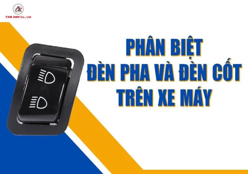 Bộ điều khiển đèn pha và đèn cốt trên ghi đông xe máy