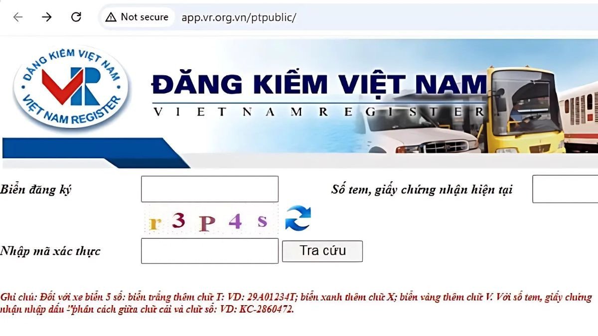Các bước tra cứu thông tin biển số xe