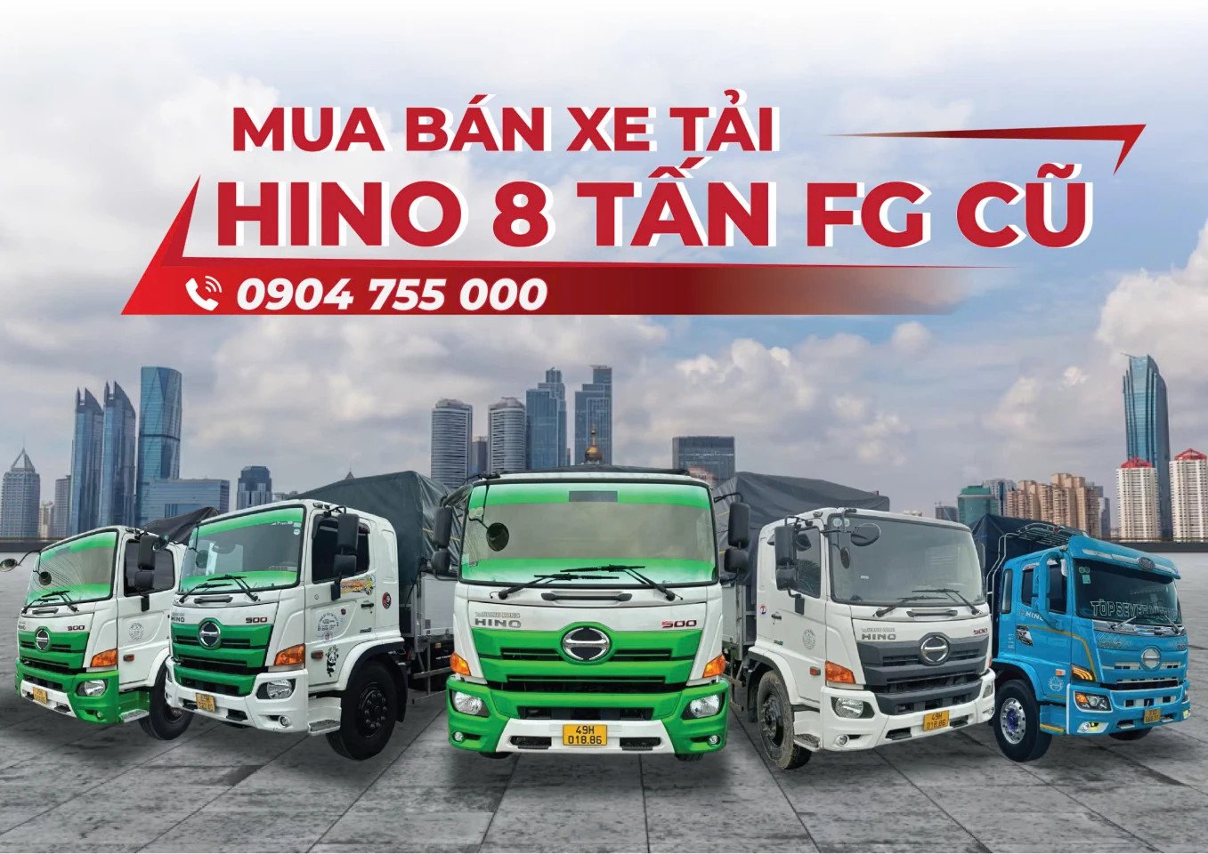 Các đời xe tải Hino 8 tấn cũ tại miền Bắc