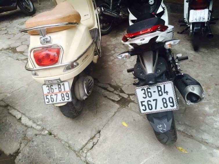 Các ký hiệu khác nhau cho từng huyện thuộc Thanh Hóa