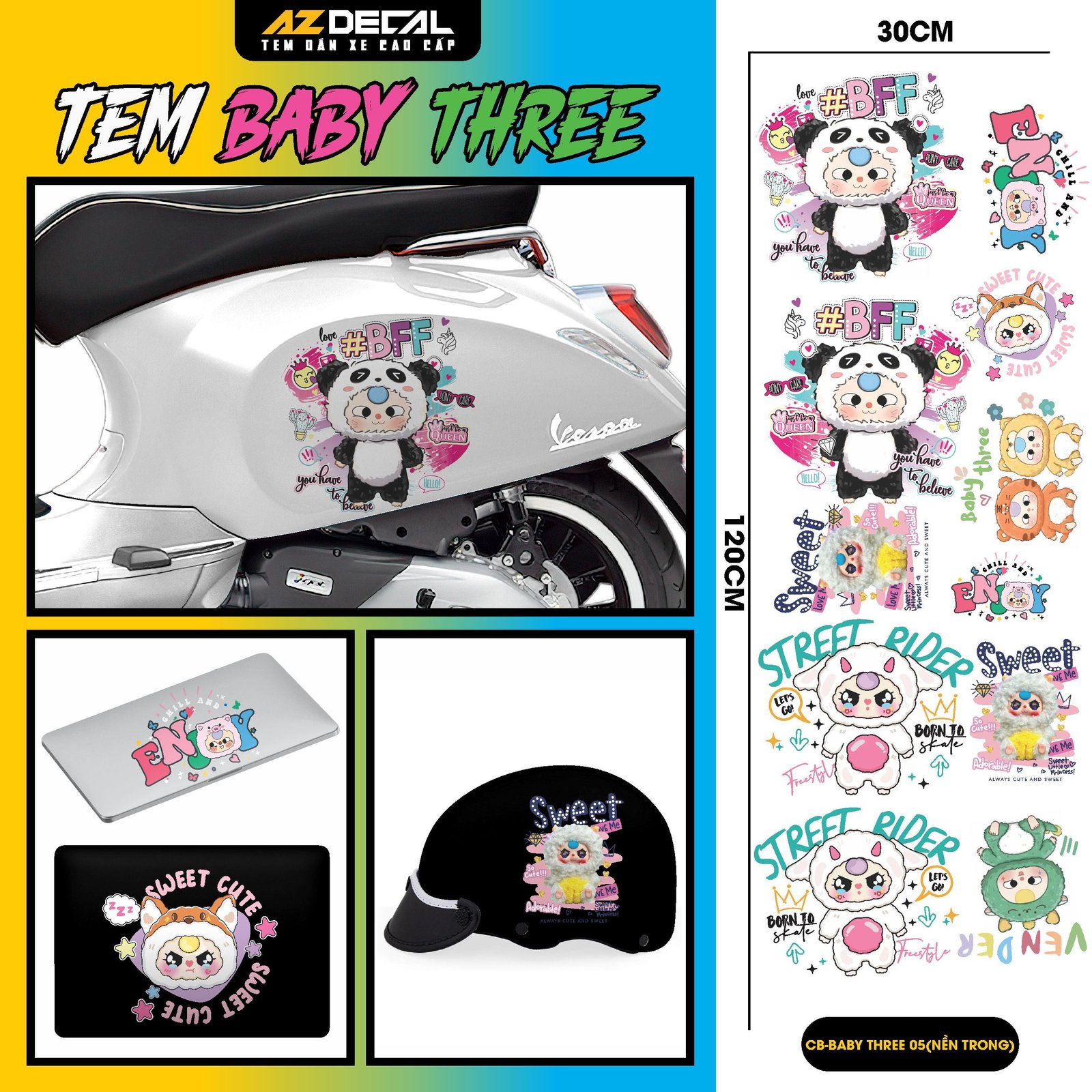 Các mẫu tem dán dễ thương và cá tính được nhiều người dùng lựa chọn