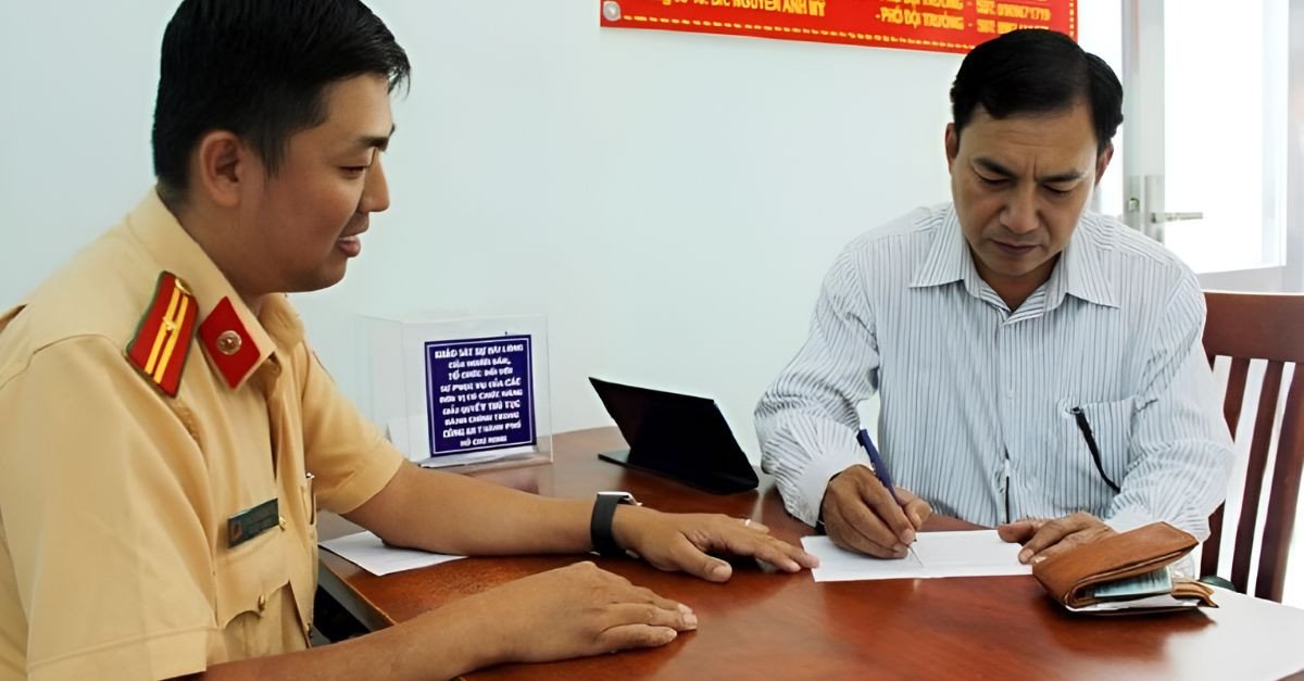 Biển 22 Ở Đâu: Khám Phá Tuyên Quang Qua Mã Đăng Ký Xe Cán bộ công an kiểm tra đối chiếu thông tin phương tiện và giấy tờ