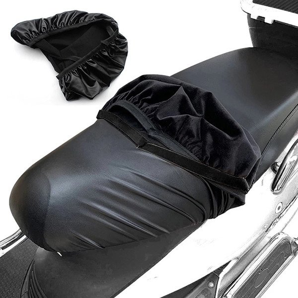 Cận cảnh chất liệu da PU màu đen sang trọng dùng để bọc yên xe máy