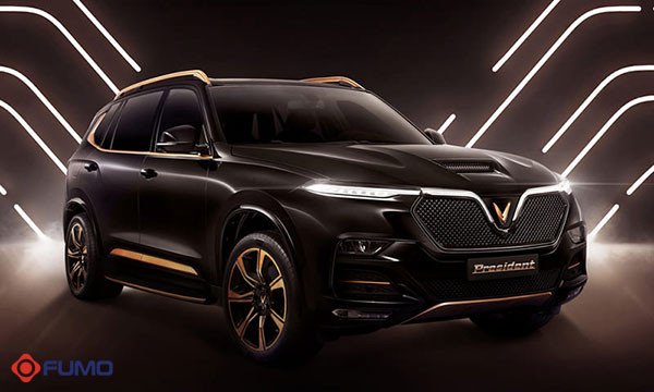 Cận cảnh phần đầu xe VinFast với dải đèn LED chữ V đặc trưng