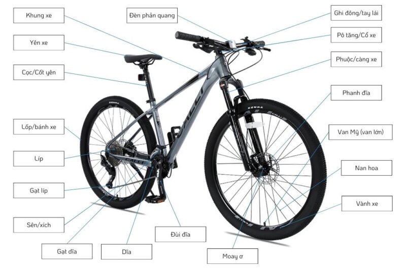 Cấu tạo cơ bản của xe đạp thể thao nam