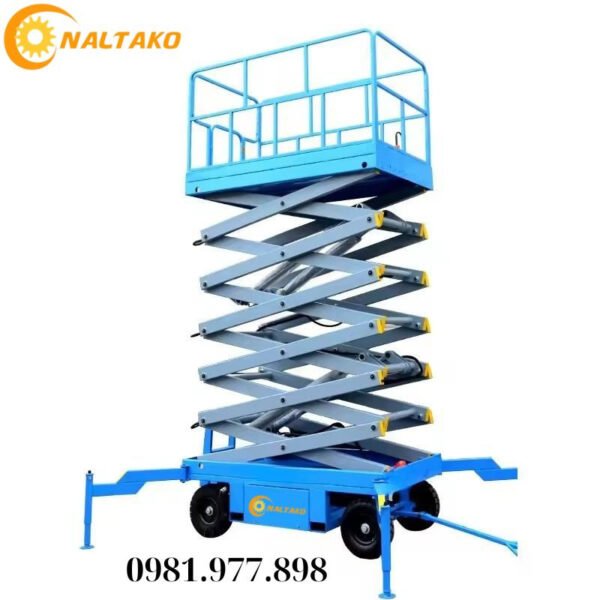 Cấu tạo cơ bản của xe nâng người dạng cắt kéo với hệ thống thanh chống chữ X