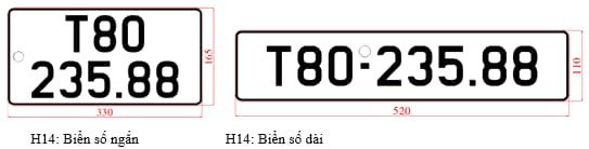 Cấu trúc biển số xe tạm thời cho ô tô