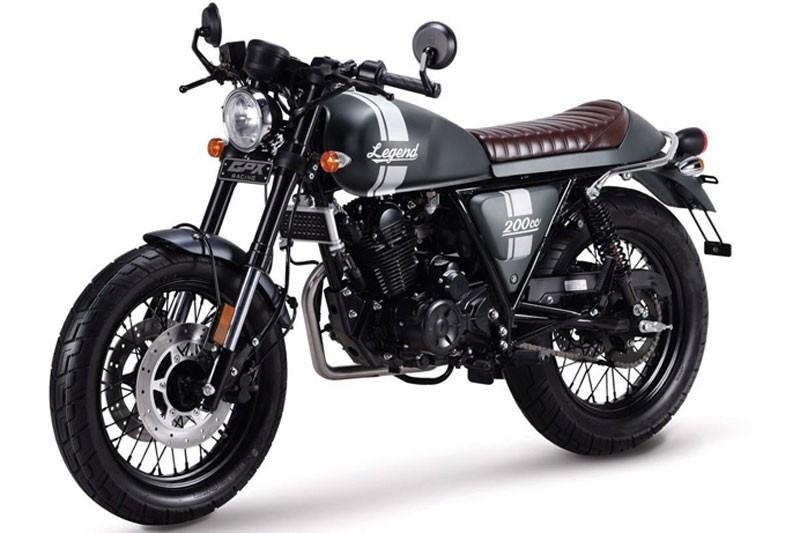 Chiếc GPX Legend 200 với phuộc trước up-side-down nổi bật