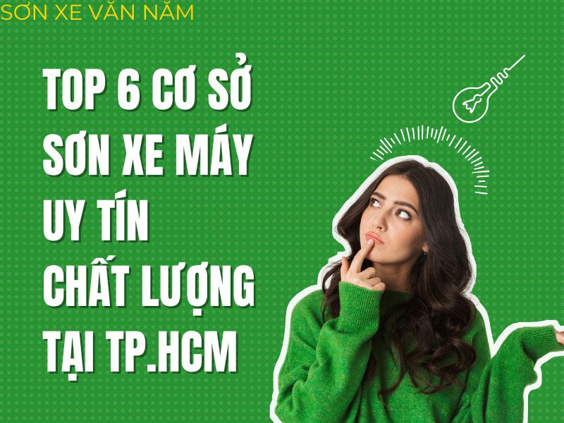 Chiếc xe máy được làm mới với lớp sơn bóng loáng tại một tiệm sơn xe máy Sài Gòn