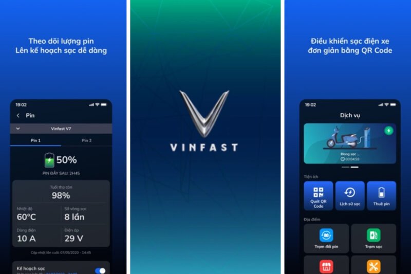 Cổng sạc xe máy điện VinFast đang sẵn sàng kết nối
