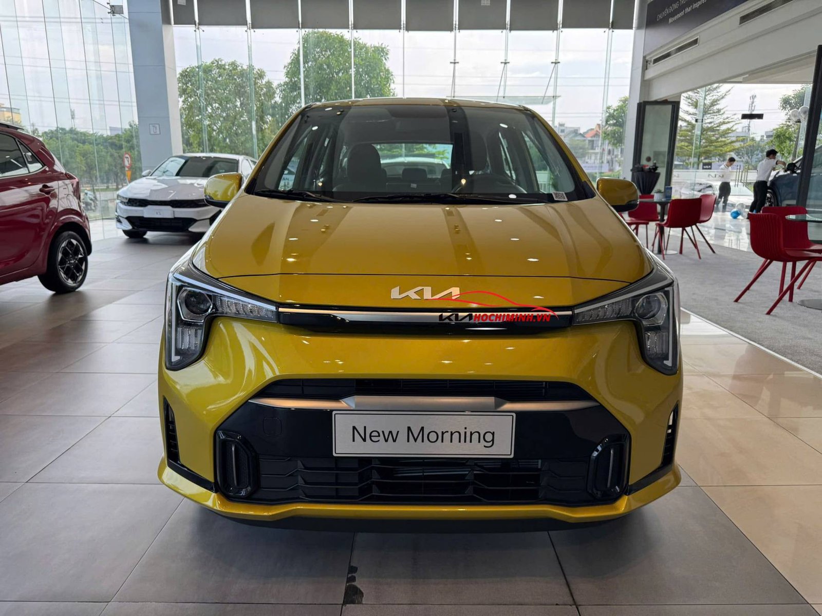 Cụm đèn pha LED ấn tượng của Kia Morning 2024